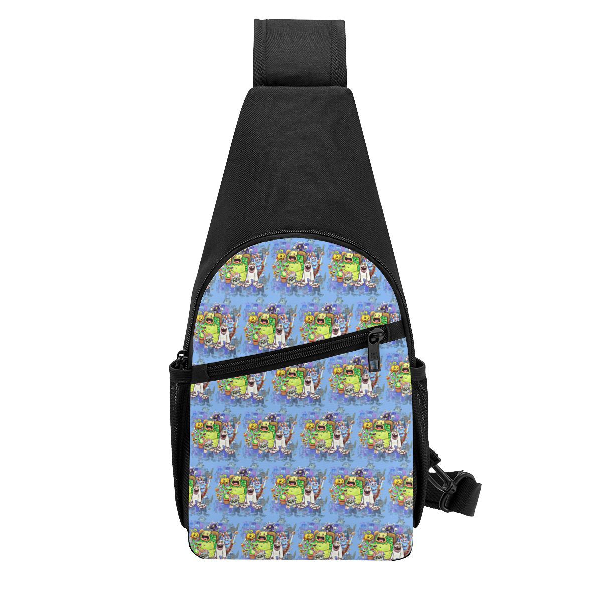 Sling Backpack Shoulder - กระเป๋าคาดหน้าอกลายตัวละครมอนสเตอร์ร้องเพลงของฉัน กระเป๋าสะพายข้างผู้ชาย กระเป๋าเป้สะพายหลัง กระเป๋าเดินทาง กระเป๋าเดินป่า กระเป๋าสะพายไหล่