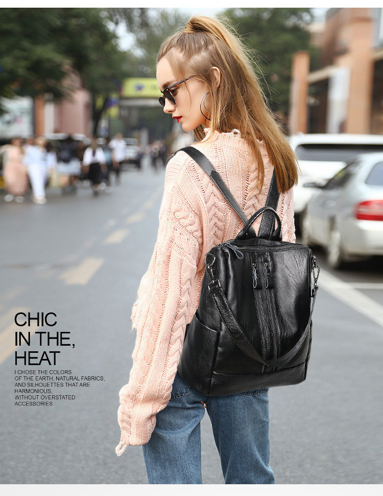 กระเป๋าเป้สะพายหลังหนังนิ่มสำห - Canvas Backpack Casual บทวิจารณ์และราคา