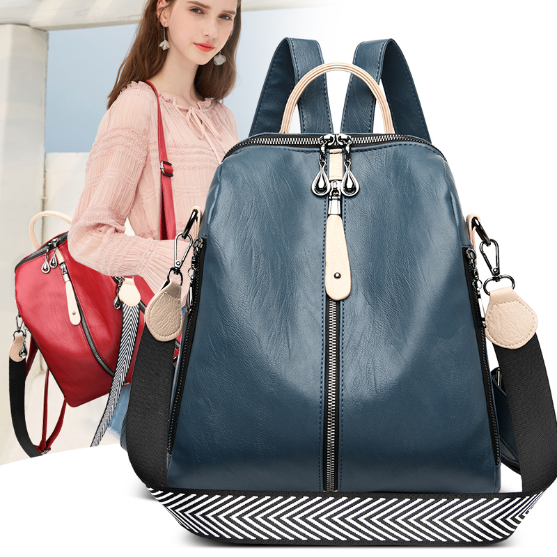 กระเป๋าเป้แฟชั่นผู้หญิงกระเป๋า - Leather Backpack Vintage บทวิจารณ์และราคา