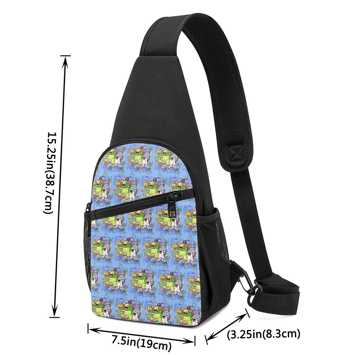 กระเป๋าคาดหน้าอกลายตัวละครมอนส - Sling Backpack Shoulder บทวิจารณ์และราคา