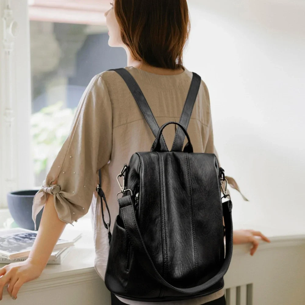 กระเป๋าเป้กันขโมยสำหรับผู้หญิง - Leather Backpack Vintage บทวิจารณ์และราคา